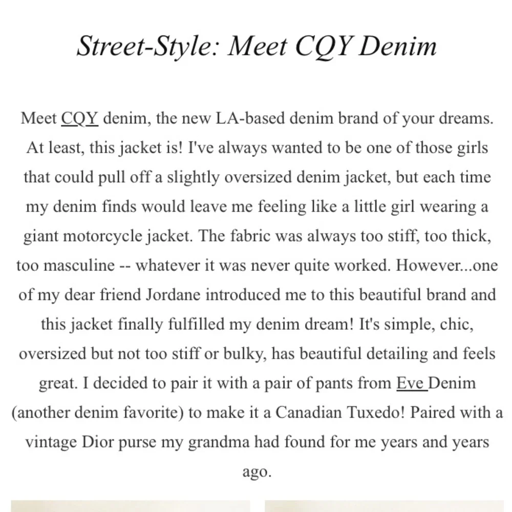 CQY Denim Harper Jacket. Luxury denim, Size Small - Picture 13 of 13